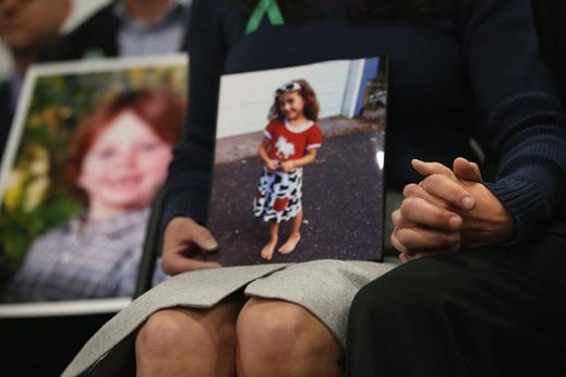 Parents of Sandy Hook Elementary massacre victims at a press conference